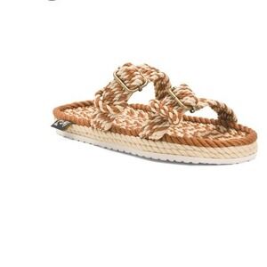 NEW Nomadic State of Mind Double Buckle Rope Sandals Beach Sun 9-9.5 Mohave Cafe